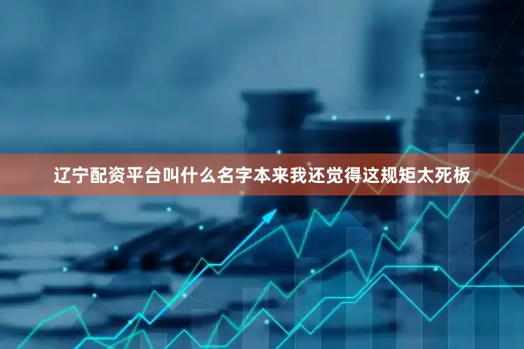辽宁配资平台叫什么名字本来我还觉得这规矩太死板